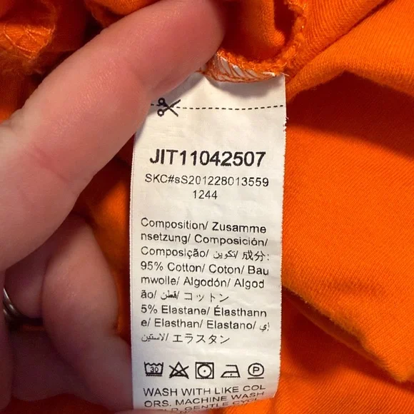 🌻 SHEIN Bright Orange Flare Leg Leggings - Picture 5 of 5